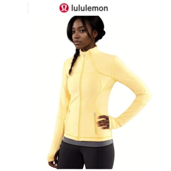 lululemon athletica Jackets & Blazers - Lululemon Forme Jacket Athletic Luon Yoga Full Zip Pockets Burning Yellow Size 2